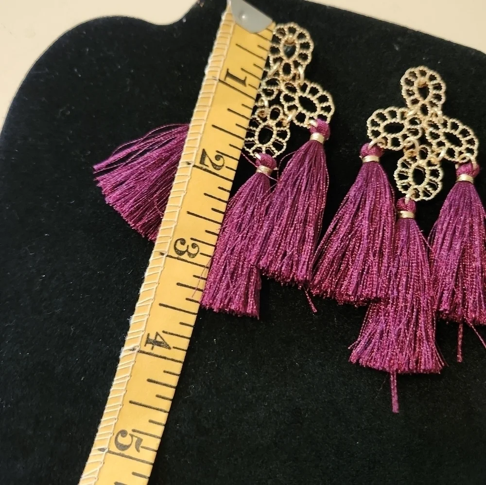 NWOT Lily pulitzer Orchid Nights cherry ganache  Earrings